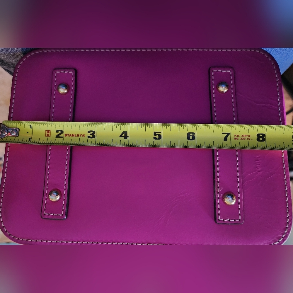 Dooney & Bourke Fuchsia Leather Shoulder Bag - Picture 16 of 17